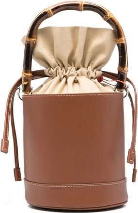 Simon Miller Tiki top-handle leather tote bag - Bruin