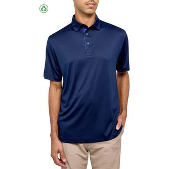 Con.Struct Regular Fit Solid Recycled Performance Golf Polo in Navy at Nordstrom, Size Small