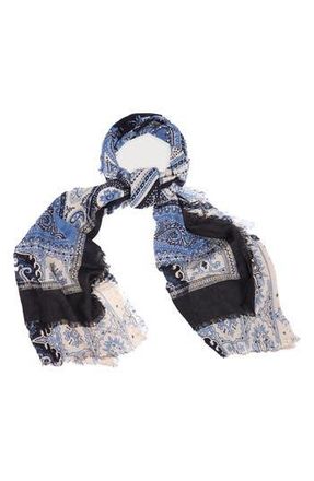 Saachi Paisley Mix Print Scarf in Blue at Nordstrom Rack