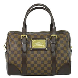 Louis Vuitton Berkeley Handbag Damier Brown Canvas Handbag (Pre-Owned)
