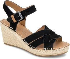 Gentle Souls Caspian Wedge Sandal in Black Nubuck at Nordstrom Rack, Size 7.5