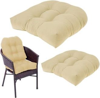 OEM Cojines Para Asientos De Exterior De 48x48 Cm En Tejido Transpirable Y Suave, Colores Lisos, Con El&aacute;stico Para Sillas De Jard&iacute;n O De Rat&aacute;n - Ulisem