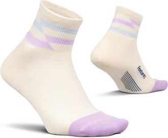 Feetures Elite Max Cushion Quarter Sock Athletic Running Socks, Targeted Compression, Moisture Wicking in Soft Track at Nordstrom, Size Medium