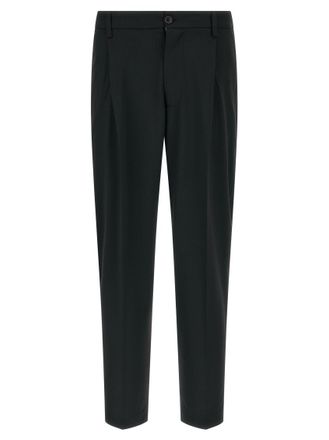 Department Five Black Relaxed Pleated Pants