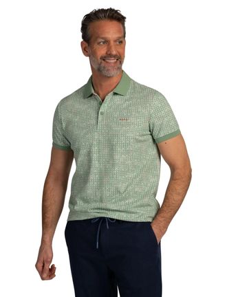 N-Z-A- NEW ZEALAND AUCKLAND Poloshirt New Zealand groen 3 knoops normale fit