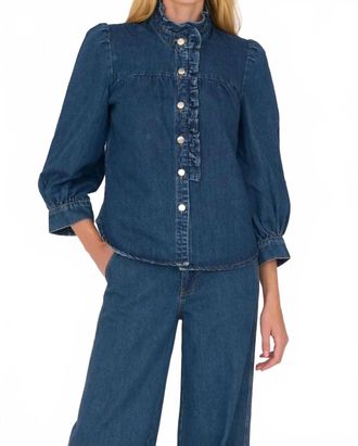Secular Rene Shirt In Dark Wash Denim