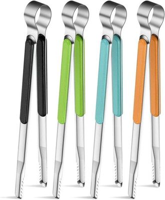 OEM Set Di 4 Pinze Da Barbecue In Acciaio Inox, Pinze Da Cucina In Acciaio Inox, Pinze Per Carne, Pinze Da Cucina Con Punte Resistenti Al Calore (nero, Ve