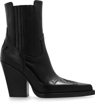 PARIS TEXAS 110mm Dallas cowboy boots - women - Calf Leather/Calf Leather/Calf Leather - 39.5 - Black