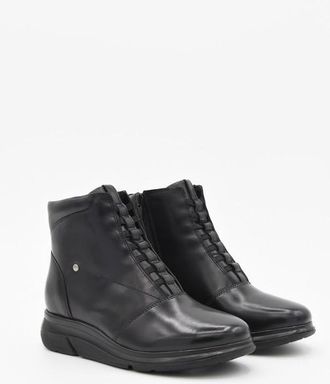 Purapiel Wedge Enkelboot Bro10 Zwart