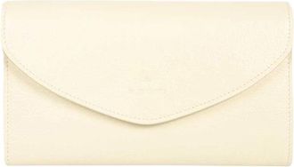 IL BISONTE Gebonden leren clutch met afneembare band - Dames - Clutches - Beige - ONE Size - Leer - Tassen