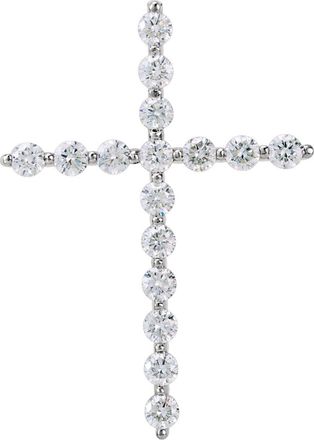 Diamond2Deal 14k Gold 1/3ct Lab-Grown Diamond Cross Pendant
