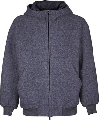 Hevò Giacca Japigia con zip e cappuccio - Grigio