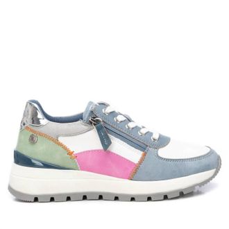 Xti Womens Casual Sneakers With Side Zipper In Jeans