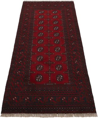 Woven Arts Orientteppich »Afghan Akhche Bokhara, auch als Läufer« rechteckig 8 mm Höhe reine Schurwolle für ein warmes Raumklima, handgearbeitet