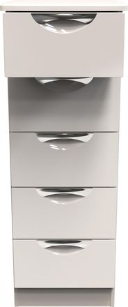 Welcome Furniture Cairo Ready Assembled Tallboy Chest of Drawers with 5 Drawers - Kashmir Gloss & Kashmir - Welcome Furniture | TJ Hughes