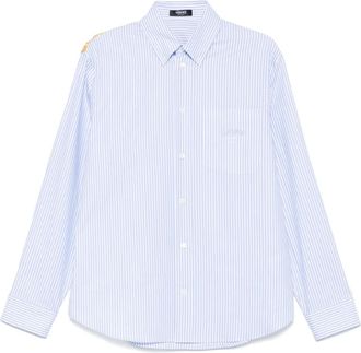 Versace Camicia Maxi Chain a righe - Blu