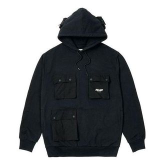 Palace Multiple Pockets Solid Color Unisex Black P20CS045