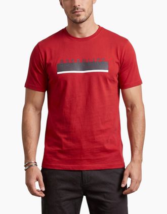 883 Police Mens 883 Police Mens T Shirts Bodmin Tee - Red - Size: 38