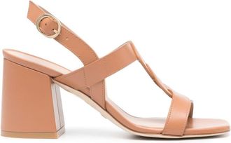 Stuart Weitzman Ibiza 75mm leather sandals - women - Calf Leather/Calf Leather/Calf Leather - 37,5 - Brown