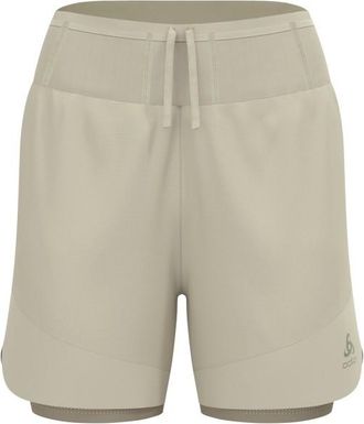 Odlo X-Alp Trail 5 2-In-1 Short Laufshorts f&uuml;r Damen | beige/grau