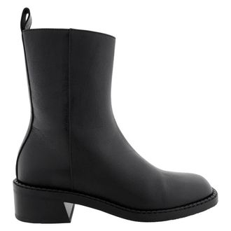 Bally Austine Block Heel Leather Boots, Brand Size 38 ( US Size 7.5 )