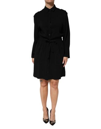 Emporio Armani Viscose Blend Shirt Style BeltedWomens Dress (Pre-Owned)