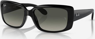Ray-Ban Womens Rectangle Sunglasses In Polished Black
