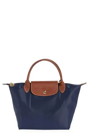 Longchamp Small Le Pliage Original Top Handle Bag in Marine at Nordstrom