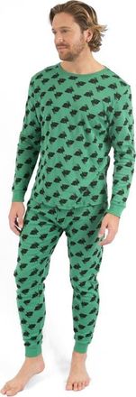 Leveret Mens Cotton Printed Matching Family Pajamas in Bunny Green at Nordstrom, Size Xx-Large