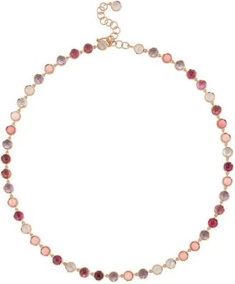 Irene Neuwirth 18kt rose gold small Classic multi-stone necklace - women - 18kt Rose Gold/Tourmaline/Moon Stone/Opal - One Size