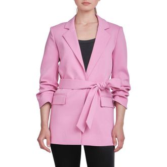 endless rose Belted Three-Quarter Sleeve Blazer in Pink at Nordstrom Rack, Size X-Small