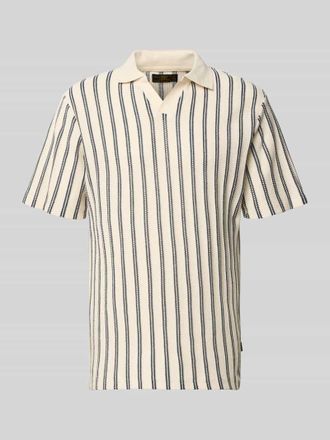 Premium by Jack & Jones Regular Fit Poloshirt mit V-Ausschnitt Modell HARRY in Weiss, Gr&ouml;&szlig;e XXL