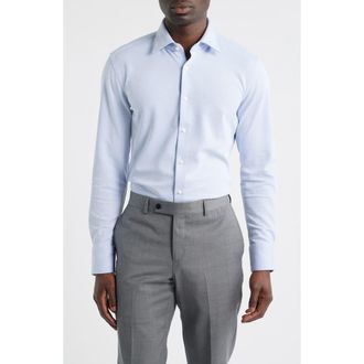 BOSS Hank Kent Performance Twill Dress Shirt in Light/Pastel Blue at Nordstrom, Size 15.5R