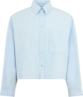 PESERICO Camicia crop - Blu