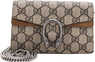 Gucci Brown Gg Coated Canvas Dionysus Bag Super Mini (Authentic Pre-Loved)
