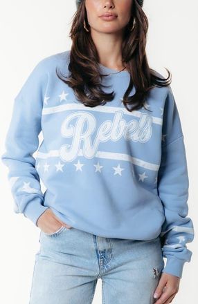 Colourful rebel Rebels Stars Dropped Shoulder Sweat in Halogen Blue at Nordstrom, Size X-Large Eu