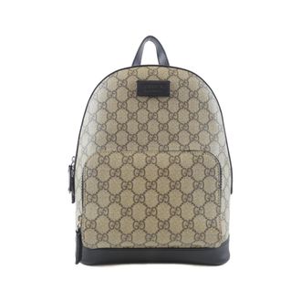 Gucci Beige Black Gg Supreme Backpack (Pre-Owned)