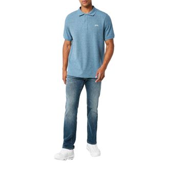 Slazenger Heren Geborduurd Logo Poloshirt (Denim Blue Marl)