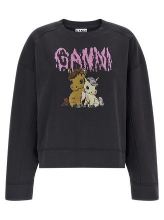 Ganni Black Isoli Sweatshirt