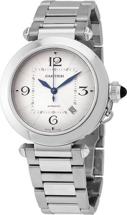 Cartier Pasha Automatic Silver Dial Mens Watch WSPA0009