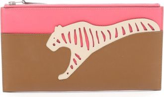 Herm&egrave;s Brown Ivory Pink Ivory Pouch (Pre-Owned)