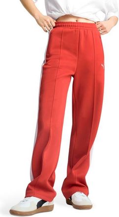 Puma T7 Always On Straight Track Pants in Red Fire at Nordstrom, Size X-Small