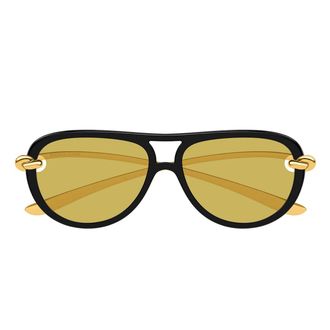Bottega Veneta Sunglasses Bv1418 S 001 Gold/Yellow Women