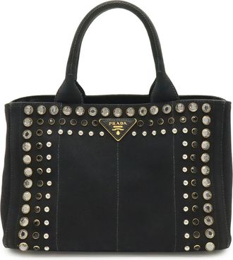 Prada Black Nero Canvas Tote Bag (Pre-Owned)