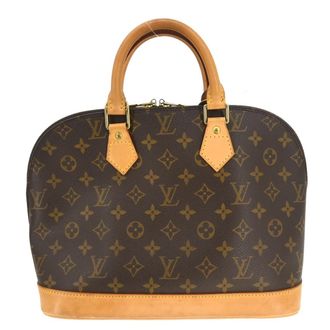 Louis Vuitton Alma Handbag Monogram Canvas Brown Canvas Handbag (Pre-Owned)