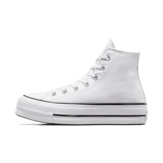 Converse Nike Mens Chuck Taylor All Star Lift Platform Canvas Shoes in White | 560846F-102