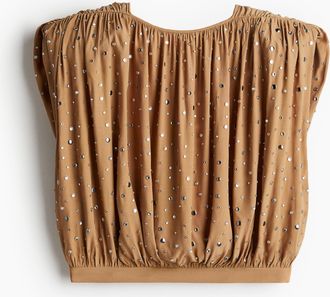 H&M Top mit Strassverzierung - Beige