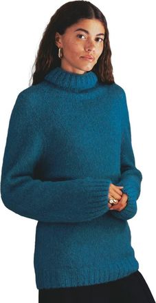 Celtic & Co. Alpaca Cott Slch Turtleneck Sweater in Deep Icelandic Blue at Nordstrom, Size X-Small