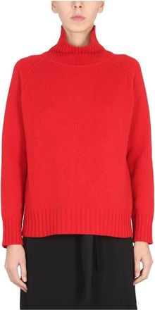 Stefano Mortari Turtleneck Trui - Dames - Coltruien - Rood - S - Wol - Truien & Vesten