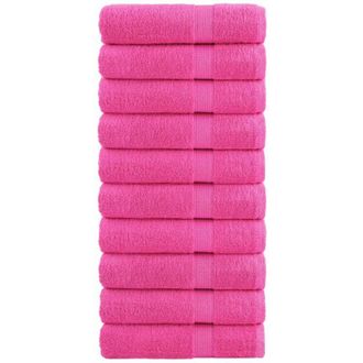 vidaXL Asciugamani Premium solund 10 pz Rosa 50x100 cm 600 g/m&sup2; - Vidaxl
